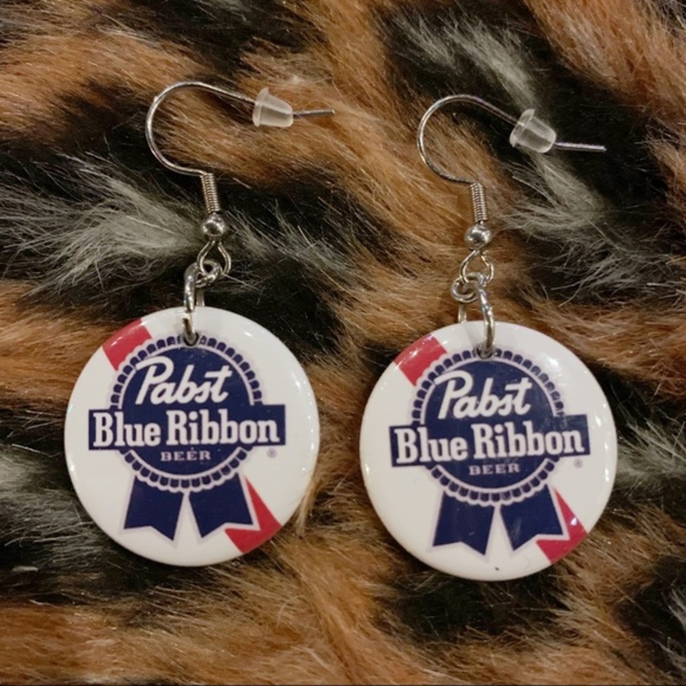 Pabst Blue Ribbon Earrings